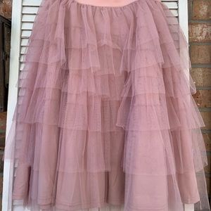 Mikarose Women’s NWT Tulle Tiered Skirt Size L